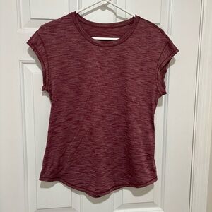 Lululemon space dye tshirt maroon size 6